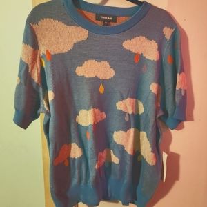 Modcloth cloud candy rain sweater top NWT